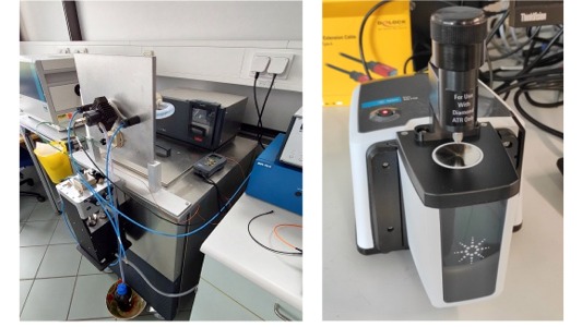 BioLogic SFM-4000 stopped flow mixing system and Agilent FTIR spectrometer Cary 630